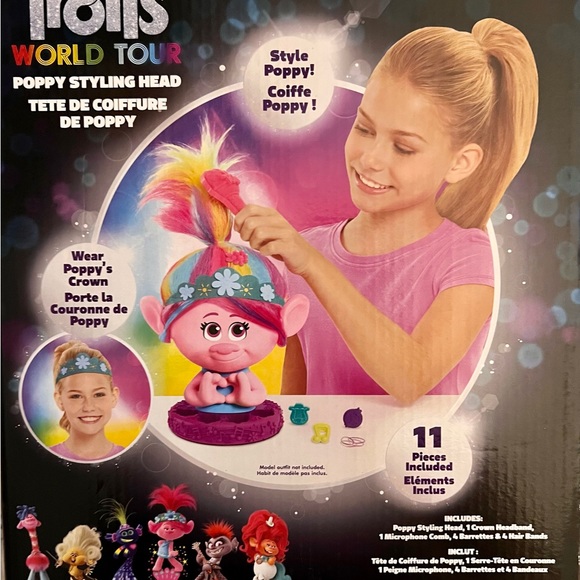 DREAMWORKS TROLLS World Tour Poppy Styling Head - Multi-Colored - Picture 2 of 6